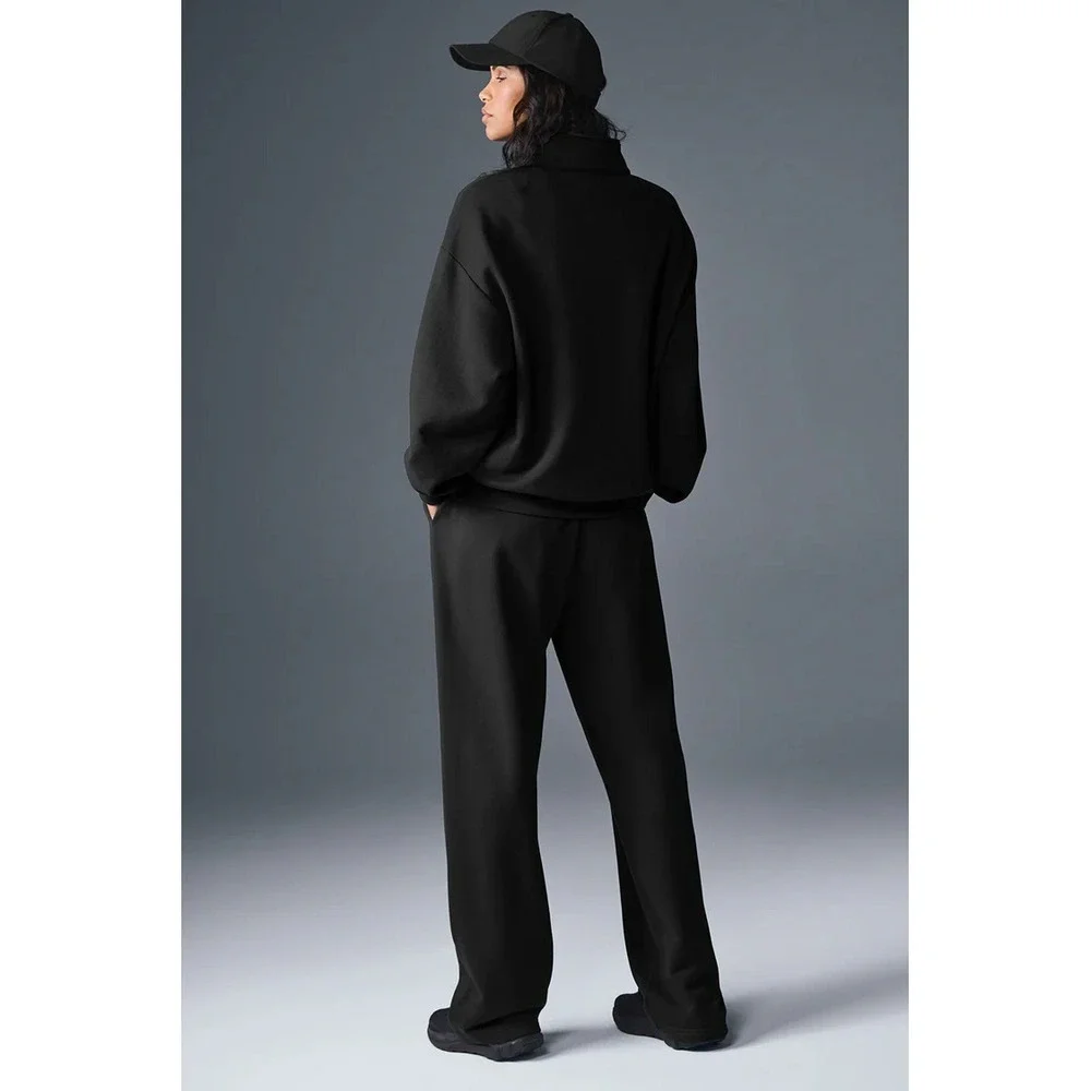 626-Alo-Accolade 1/4 Zip Pullover-Black